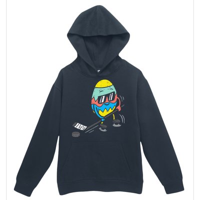 Easter Egg Playing Ice Hockey Cute Sports Urban Pullover Hoodie