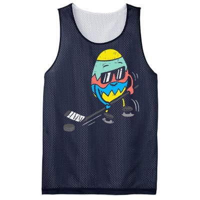 Easter Egg Playing Ice Hockey Cute Sports Mesh Reversible Basketball Jersey Tank