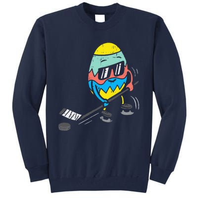 Easter Egg Playing Ice Hockey Cute Sports Tall Sweatshirt