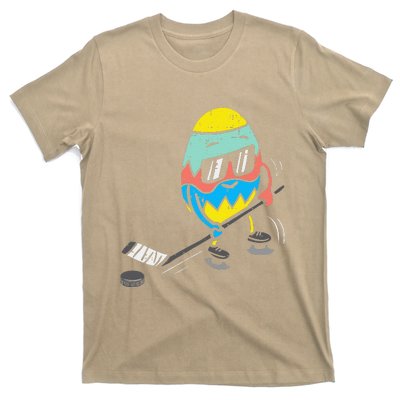 Easter Egg Playing Ice Hockey Cute Sports T-Shirt