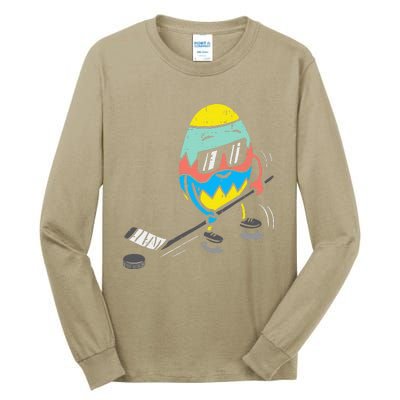 Easter Egg Playing Ice Hockey Cute Sports Tall Long Sleeve T-Shirt