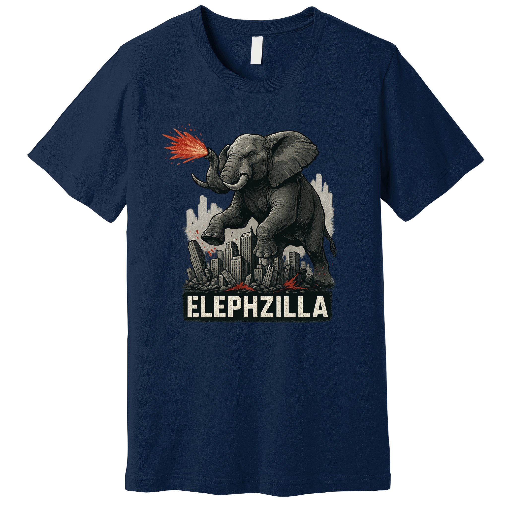 Elephent Elephzilla Parody In Action Premium T-Shirt