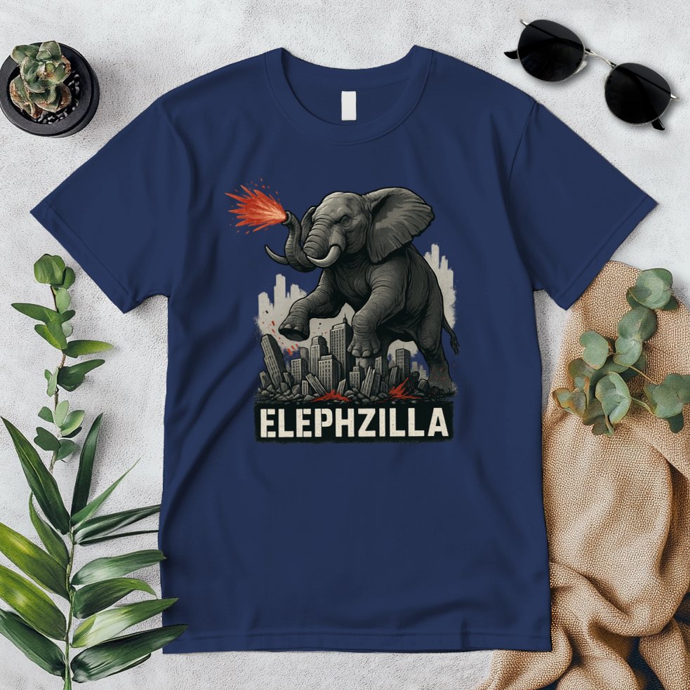 Elephent Elephzilla Parody In Action Premium T-Shirt