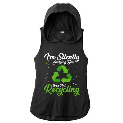 Ecologist Environmental Protection, Recycling Earth Day Ladies PosiCharge Tri-Blend Wicking Draft Hoodie Tank