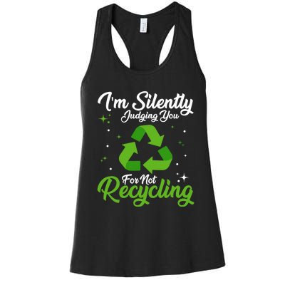 Ecologist Environmental Protection, Recycling Earth Day Women's Racerback Tank