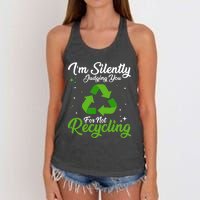 Ecologist Environmental Protection, Recycling Earth Day Women's Knotted Racerback Tank