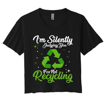 Ecologist Environmental Protection, Recycling Earth Day Women's Crop Top Tee