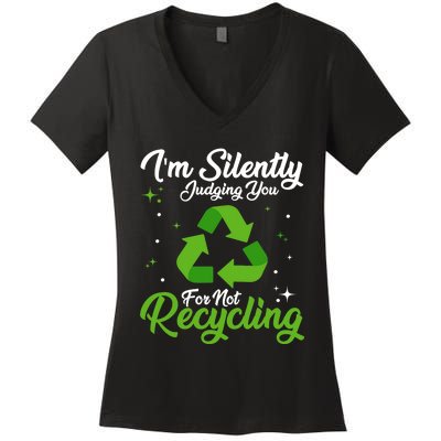 Ecologist Environmental Protection, Recycling Earth Day Women's V-Neck T-Shirt