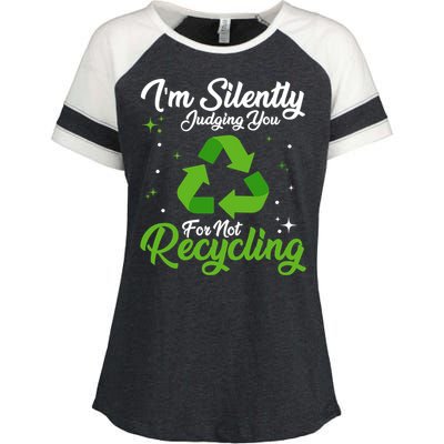 Ecologist Environmental Protection, Recycling Earth Day Enza Ladies Jersey Colorblock Tee