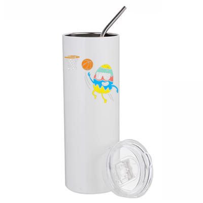 Easter Egg Playing Basketball Cute Sports Stainless Steel Tumbler