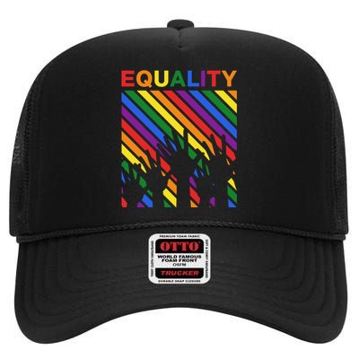 Equality High Crown Mesh Back Trucker Hat