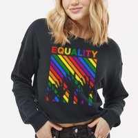 Equality Cropped Pullover Crew