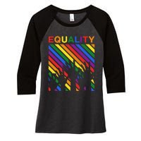 Equality Women's Tri-Blend 3/4-Sleeve Raglan Shirt