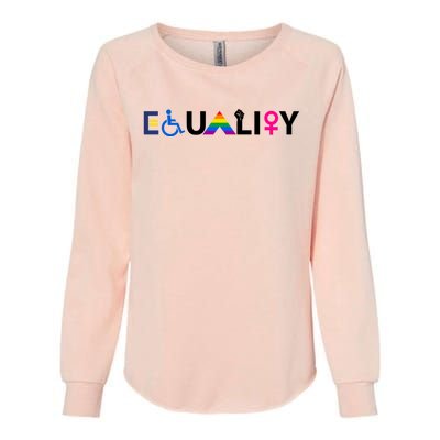 Equality Equal Rights Lgbtq Ally Unity Pride Feminist Gift Womens California Wash Sweatshirt