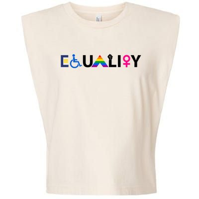 Equality Equal Rights Lgbtq Ally Unity Pride Feminist Gift Garment-Dyed Women's Muscle Tee