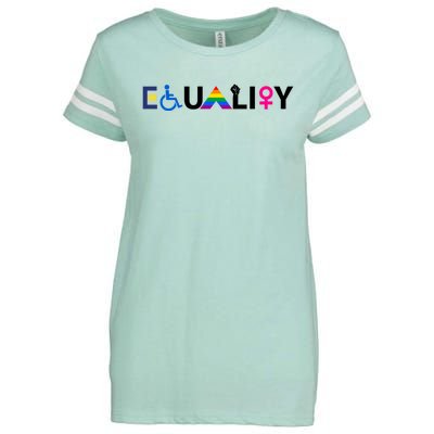 Equality Equal Rights Lgbtq Ally Unity Pride Feminist Gift Enza Ladies Jersey Football T-Shirt