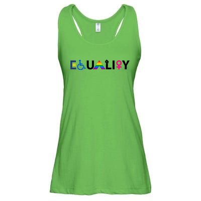 Equality Equal Rights Lgbtq Ally Unity Pride Feminist Gift Ladies Essential Flowy Tank