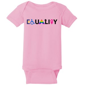 Equality Equal Rights Lgbtq Ally Unity Pride Feminist Gift Baby Bodysuit