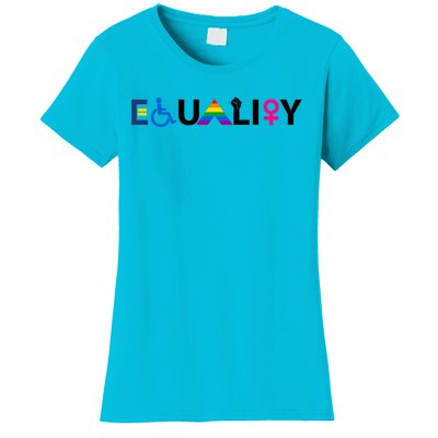 Equality Equal Rights Lgbtq Ally Unity Pride Feminist Gift Women's T-Shirt