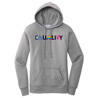 Equality Equal Rights Lgbtq Ally Unity Pride Feminist Gift Women's Pullover Hoodie