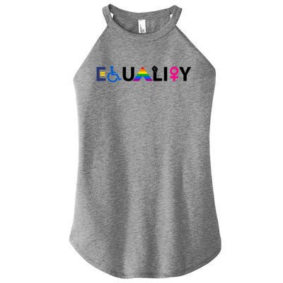 Equality Equal Rights Lgbtq Ally Unity Pride Feminist Gift Women's Perfect Tri Rocker Tank