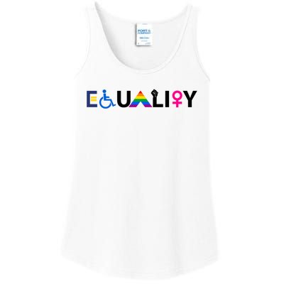 Equality Equal Rights Lgbtq Ally Unity Pride Feminist Gift Ladies Essential Tank