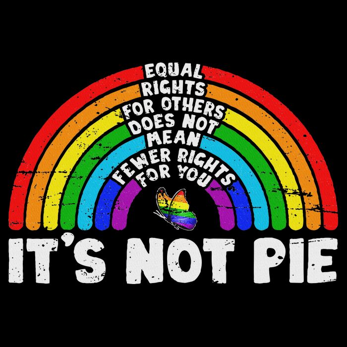Equality Equal Rights For Others It's Not Pie Rainbow Lgbt Drawstring Bag