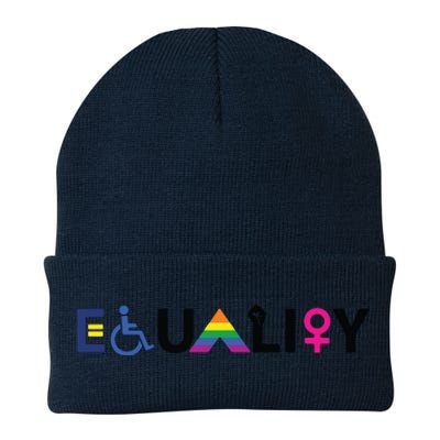 EQUALITY Equal Rights LGBTQ Ally Unity Pride Feminist Knit Cap Winter Beanie