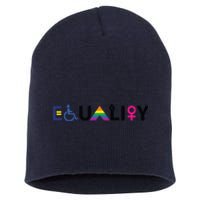 EQUALITY Equal Rights LGBTQ Ally Unity Pride Feminist Short Acrylic Beanie