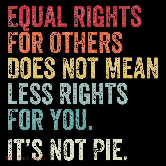 Equality Equal Rights For Others ItS Not Pie T-Shirt