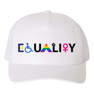 EQUALITY Equal Rights LGBTQ Ally Unity Pride Feminist Yupoong Adult 5-Panel Trucker Hat