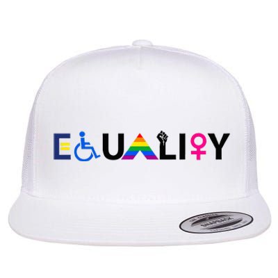 EQUALITY Equal Rights LGBTQ Ally Unity Pride Feminist Flat Bill Trucker Hat