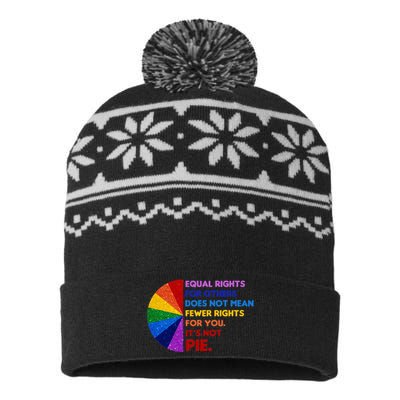 Equality Equal Rights For Others Its Not Pie USA-Made Snowflake Beanie