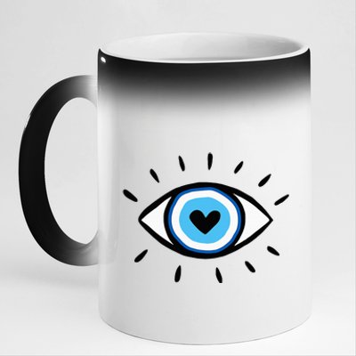 Evil Eye Spiritual Aesthetic Esoteric Mystical Themed 11oz Black Color Changing Mug