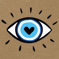 Evil Eye Spiritual Aesthetic Esoteric Mystical Themed Cotton Canvas Backpack