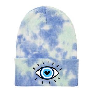 Evil Eye Spiritual Aesthetic Esoteric Mystical Themed Tie Dye 12in Knit Beanie