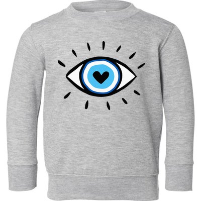 Evil Eye Spiritual Aesthetic Esoteric Mystical Themed Toddler Sweatshirt