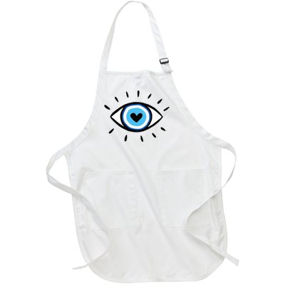 Evil Eye Spiritual Aesthetic Esoteric Mystical Themed Full-Length Apron With Pockets