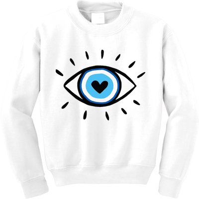 Evil Eye Spiritual Aesthetic Esoteric Mystical Themed Kids Sweatshirt