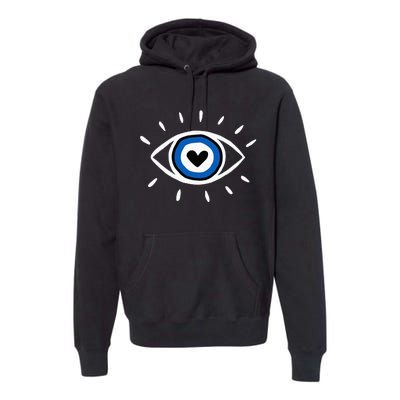 Evil Eye Spiritual Protection Esoteric Mystical Themed Premium Hoodie