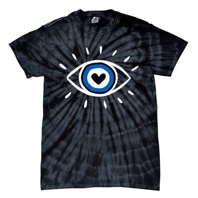 Evil Eye Spiritual Protection Esoteric Mystical Themed Tie-Dye T-Shirt