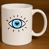 Evil Eye Spiritual Aesthetic Esoteric Mystical Themed 11oz C Handle Ceramic Mug