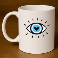 Evil Eye Spiritual Aesthetic Esoteric Mystical Themed 11oz C Handle Ceramic Mug