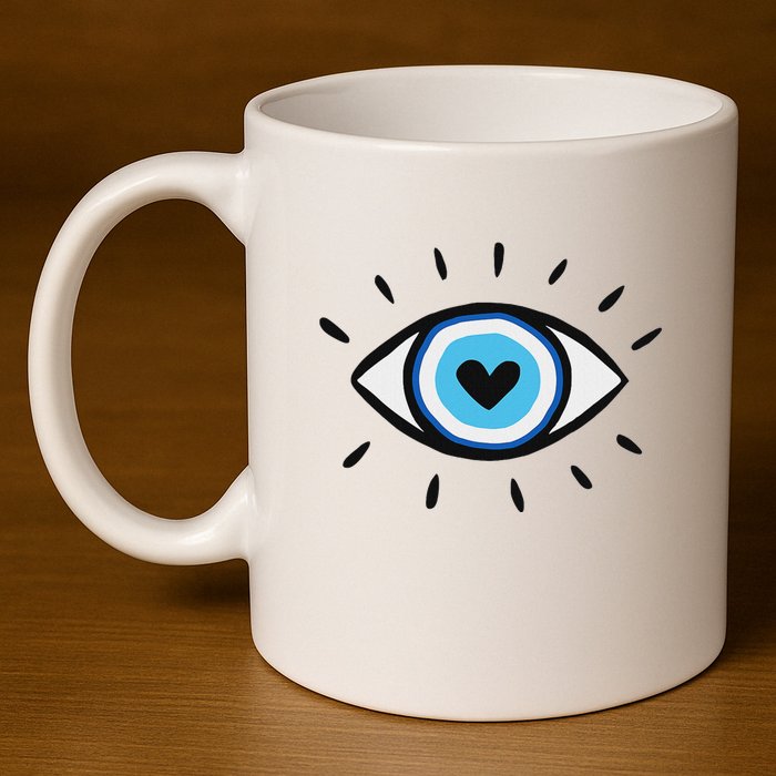 Evil Eye Spiritual Aesthetic Esoteric Mystical Themed 11oz C Handle Ceramic Mug