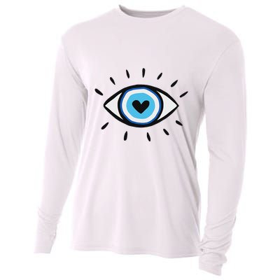 Evil Eye Spiritual Aesthetic Esoteric Mystical Themed Cooling Performance Long Sleeve Crew