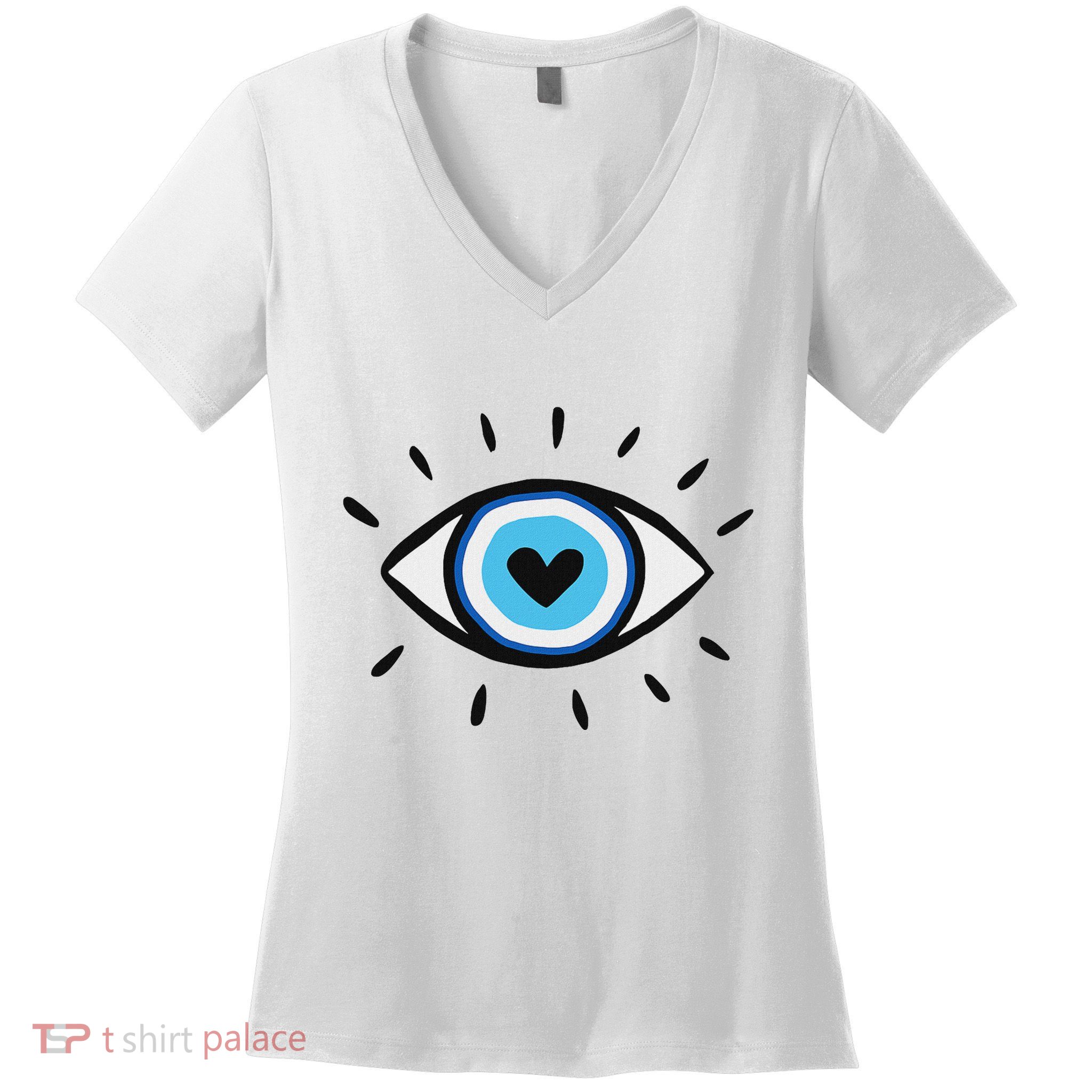 Evil Eye Spiritual Aesthetic Esoteric Mystical Themed Women's V-Neck T-Shirt