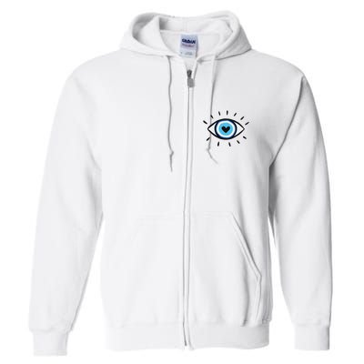 Evil Eye Spiritual Aesthetic Esoteric Mystical Themed Full Zip Hoodie