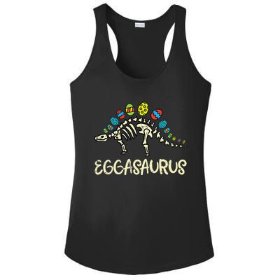 Eggasaurus Easter Stegosaurus Dinosaur Ladies PosiCharge Competitor Racerback Tank