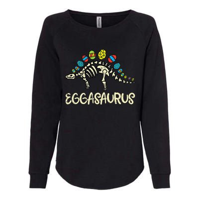 Eggasaurus Easter Stegosaurus Dinosaur Womens California Wash Sweatshirt