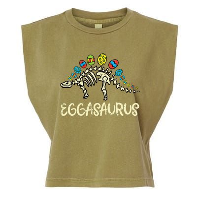 Eggasaurus Easter Stegosaurus Dinosaur Garment-Dyed Women's Muscle Tee